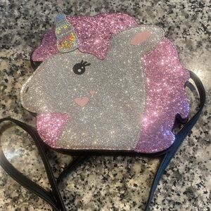 Glitter unicorn cross bag